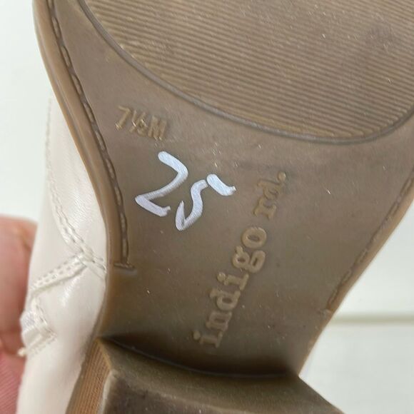 indigo rd. Women’s 7.5 Ankle Boots Off-White Western Heeled Pointed Toe - Picture 8 of 8